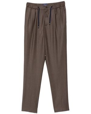 Drumohr Drawstring Pleated Trousers - Grey