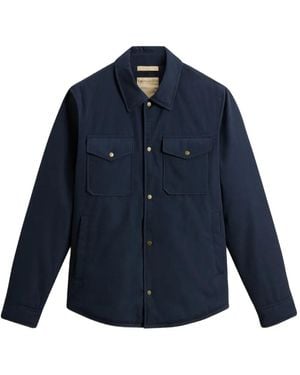 Woolrich Alaskan Hemdjacke Mit Klappentasche - Blau