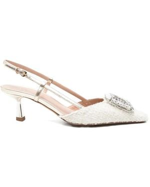 Roberto Festa Ingrid Buckle Court Shoes - White