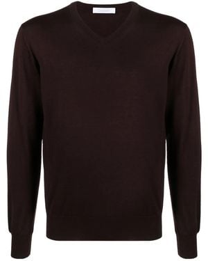 Cruciani Pull En Cachemire Mélangé À Col V - Noir