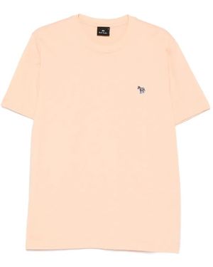 Paul Smith Zebra-Embroidered T-Shirt - Pink