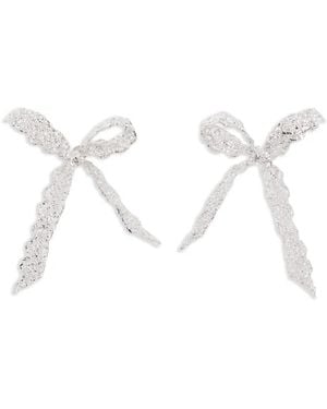 ShuShu/Tong Orecchini Con Fiocco - Bianco