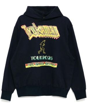 Kolor Graphic-Print Hoodie - Blue