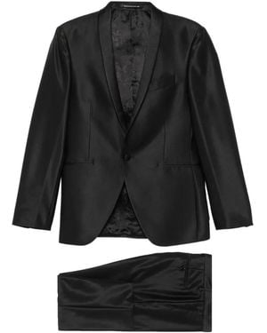 Carlo Pignatelli Satin-Finishl Suit - Black