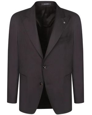 Tagliatore Peak-Lapel Single-Breasted Blazer - Black