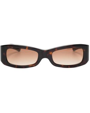 FLATLIST EYEWEAR Kareem Tortoiseshell Rectangle Sunglasses - Natural