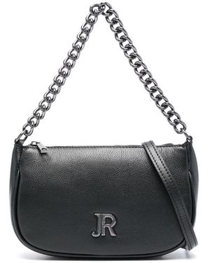 John Richmond Leather Shoulder Bag - Black