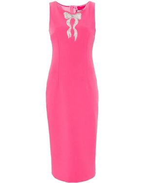 Nissa Crystal-Embellished Crepe Dress - Pink