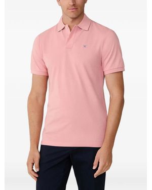 Hackett Logo-Embroidered Slim-Fit Polo Shirt - Pink