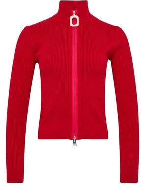 JW Anderson ジップアップ カーディガン - レッド
