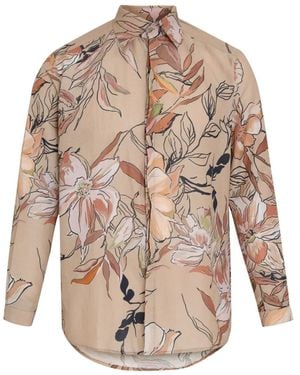 Amir Slama Floral-Print Shirt - Natural