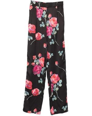 N°21 Floral-Print Pants - White
