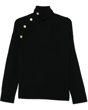 Kujten Pinkette Buttoned Jumper - Black