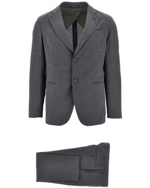 Emporio Armani Single-Breasted Notched-Lapel Suit - Grey