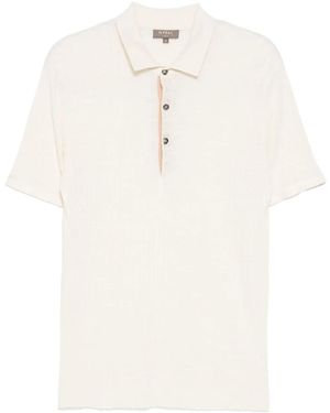 N.Peal Cashmere リブ ポロシャツ - ホワイト