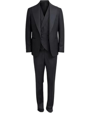 Franzese Collection Beckham French Tuxedo Suit (Set Of Three) - Black
