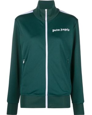 Palm Angels Logo-Print Track Jacket - Green