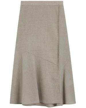 BOSS A-Line Melange Midi Skirt - Grey