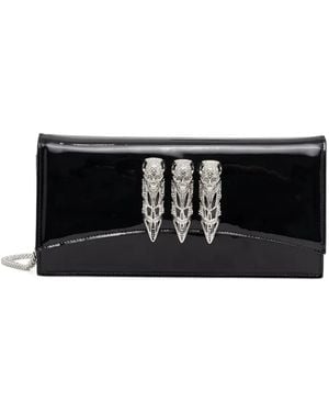 Philipp Plein Skull-Motif Clutch Bag - Black