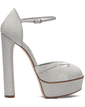 Casadei Flora Solar Eclipse Platform Sandals - White