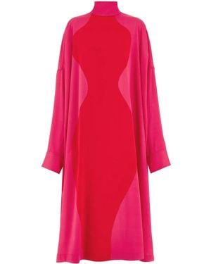 Ferragamo Robe-Tunique À Imprimé Hourglass - Rouge