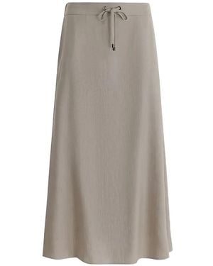 Lorena Antoniazzi Drawstring-Fastening Midi Skirt - Grey