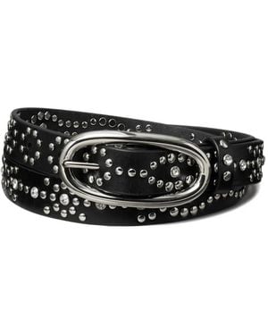 Tory Burch Pierced Studded Belt - Black