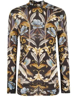 FARM Rio Floral-Print Blouse - Black