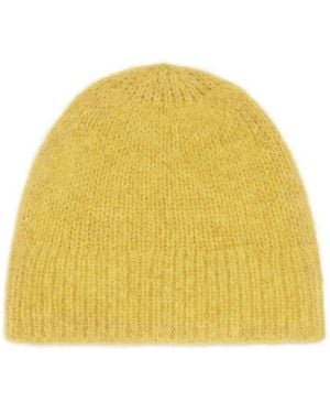 Dries Van Noten Beanie Aus Alpakagemisch - Gelb