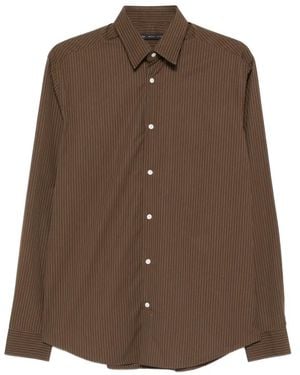 Low Brand Striped Shirt - Brown