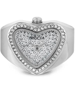 INVICTA WATCH Heart-Shaped Crystal-Embellished 18Mm Watch - White