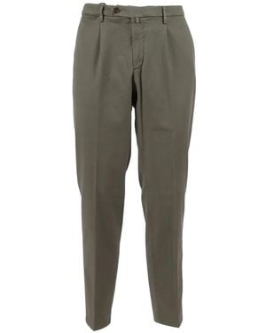 Briglia 1949 Pleated Twill Trousers - Grey