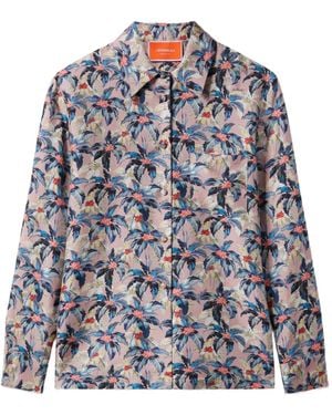 La DoubleJ Floral-Print Shirt - Purple