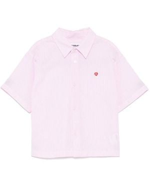 Chocoolate Logo-Patch Shirt - Pink