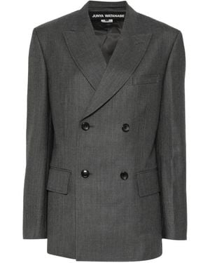 Junya Watanabe Double-Breasted Wool Blazer - Grey