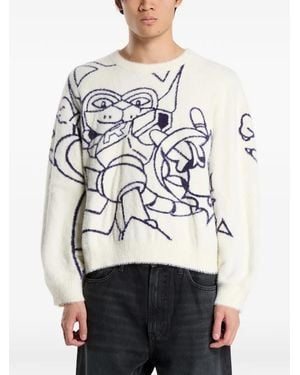 RIPNDIP Pull Rokkunerm En Mohair - White