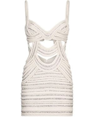 Roberto Cavalli カットアウト ミニドレス - ホワイト
