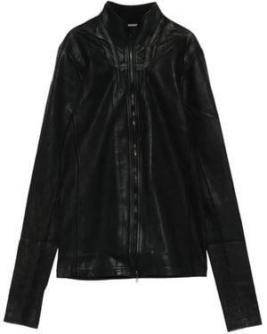 Julius Zip- Front Stand- Collar Jacket - Black