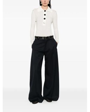 Nackiyé Button Rib Top - White