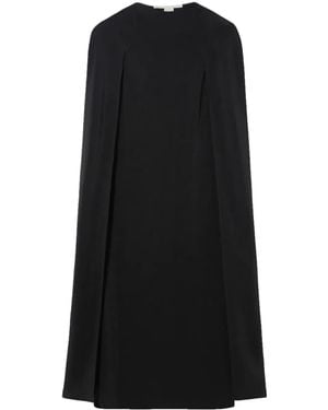 Stella McCartney ロングスリーブ ケープドレス - ブラック