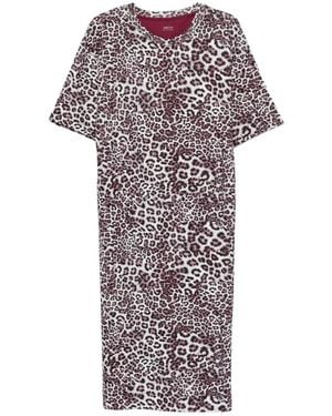 Marc Cain Midikleid Mit Animal-Print - Weiß