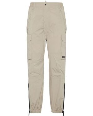 DSquared² Tapered Cargo Trousers - Natural