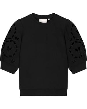 FABIENNE CHAPOT Henriette Cut-out Sleeve T-shirt - ブラック