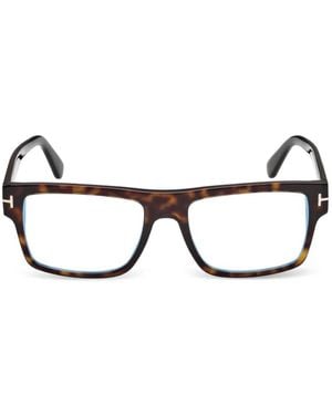 Tom Ford Occhiali Da Sole Rettangolari Tartarugati - Multicolore