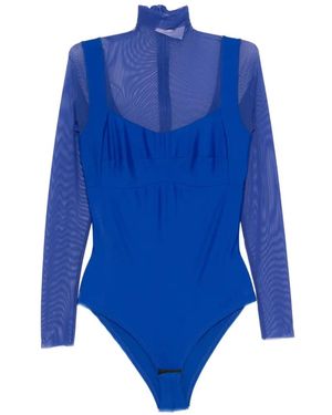 Atu Body Couture Long-Sleeve Bodysuit - Blue