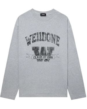 we11done Sweat À Manches Longues - Gris