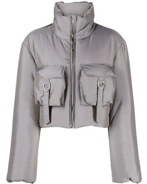 Blumarine Gefütterte Cropped-Jacke - Grau