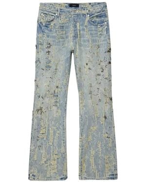 Purple Brand Distressed Embellished Denim Jeans - Blue