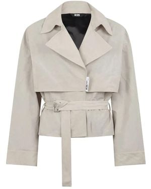 Gcds Jacke mit Gürtel - Weiß