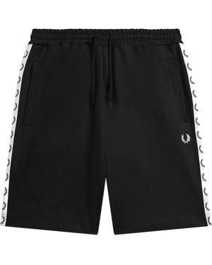 Fred Perry Logo-embroidered Track Shorts - ブラック